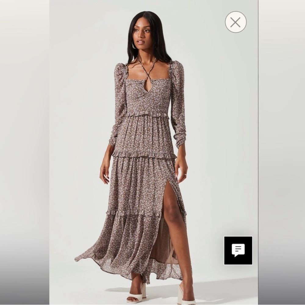 ASTR brown floral dress